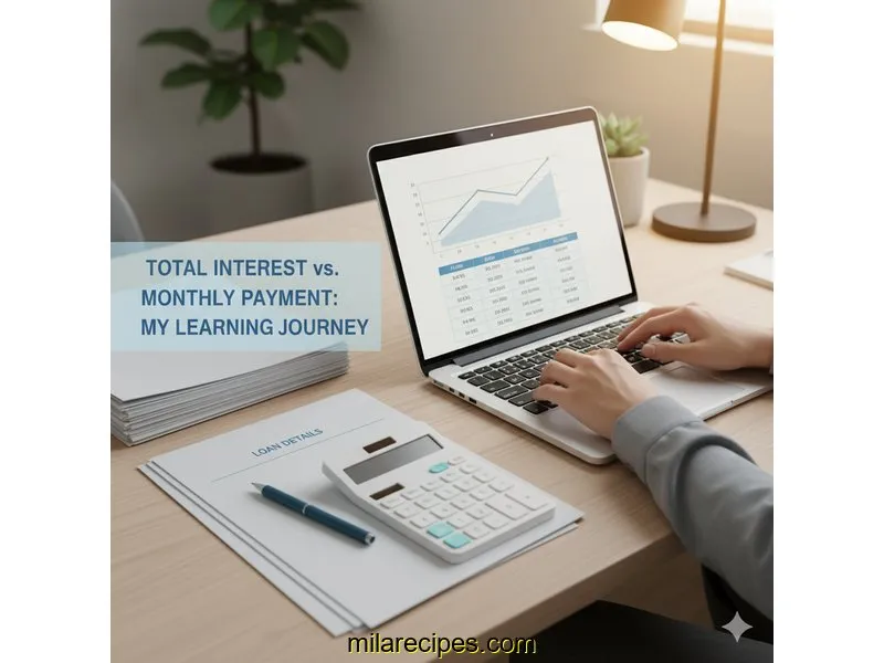 Ilustración para la guía de Total Interest vs. Monthly Payment: My Learning Journey